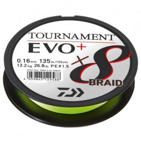 Daiwa Tournament X8 Braid Evo+ 135m chartreuse