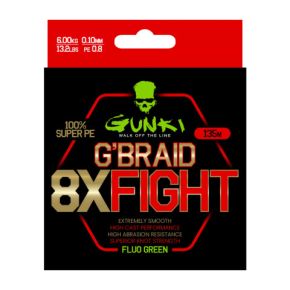 Gunki G'Braid Fight 8X Fluo Green 135m
