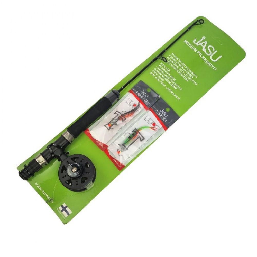 Jasu Medium pilkkisetti +2kpl 8cm jigipilkkejä