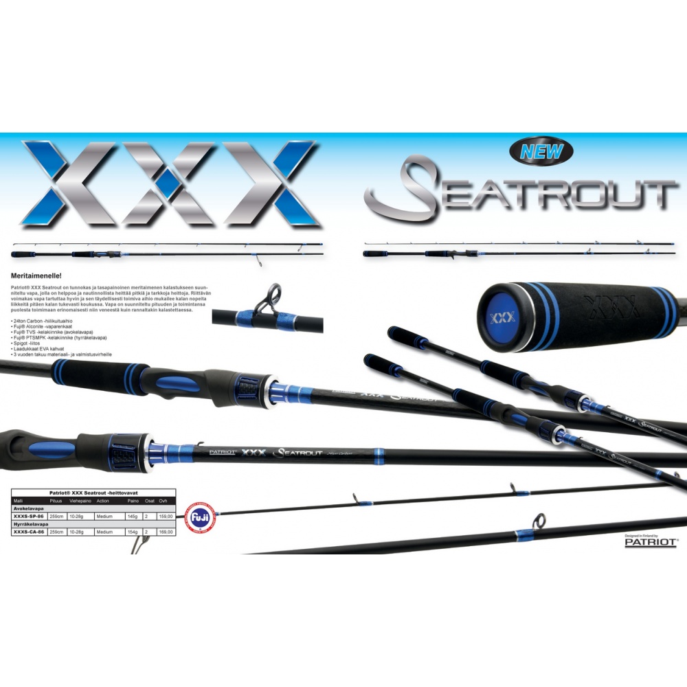 Patriot XXX Seatrout 8.6" / 259 cm 10-28g Avokelavapa